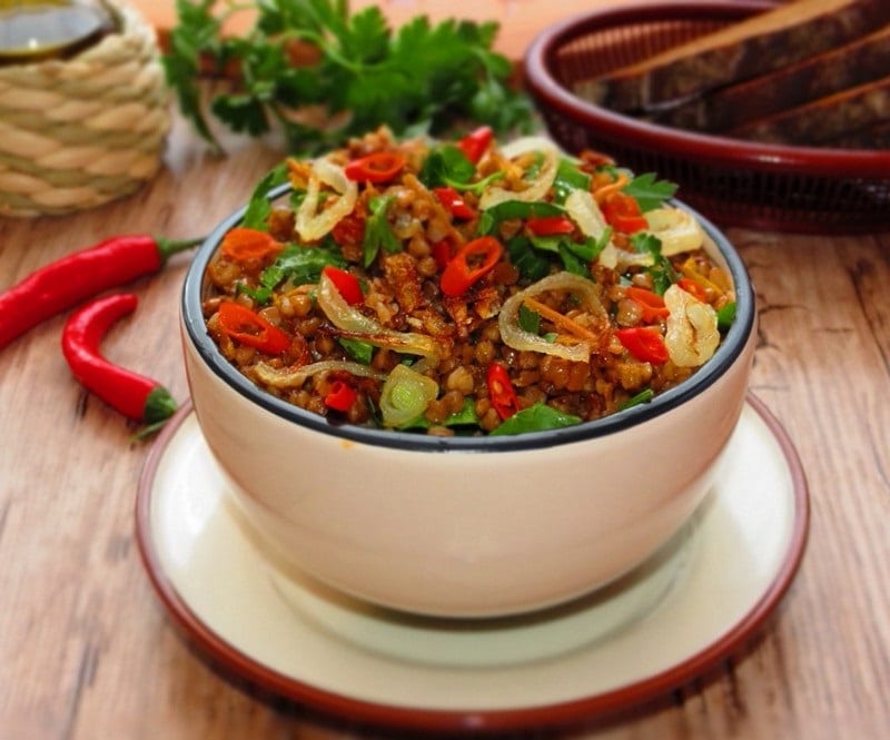 гречневая каша с овощами калорийность