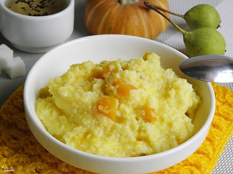 калорийность кукурузной каши с тыквой