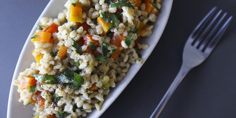 Перловка с овощами