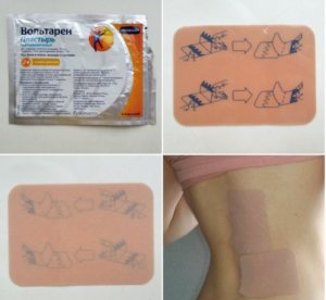 Применение пластыря Вольтарен от боли в спине