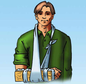 Наложение шины Первая помощь