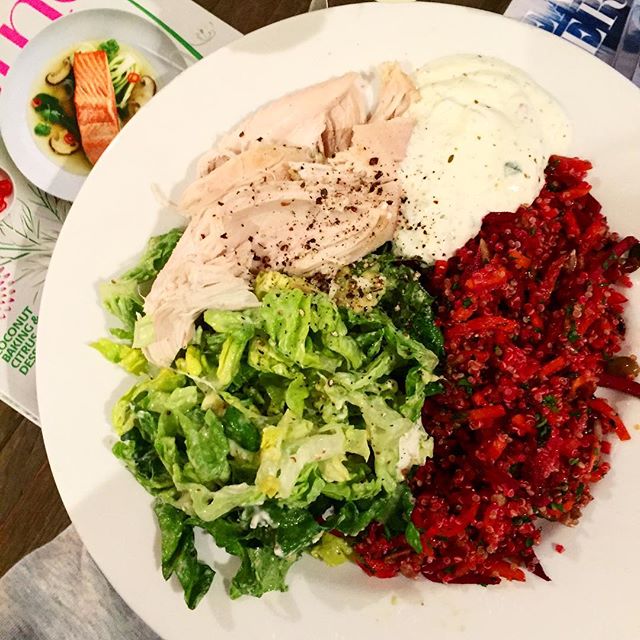 my-kind-of-dinner-home-from-the-gym-to-a-delicious-dinner-of-chicken-breast-quinoa-green-salad-and-a