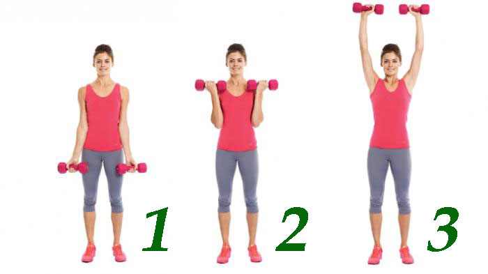 Первое упражнение для похудения рук Первое упражнение для похудения рук