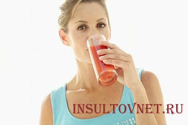 Томатный сок после застолья