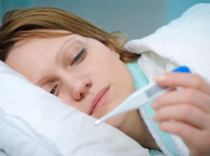 Больная в постели Температура при переломе