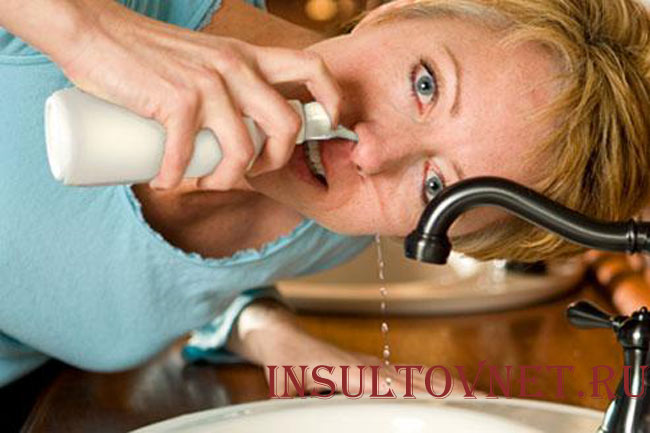 Промывание носа при гайморите