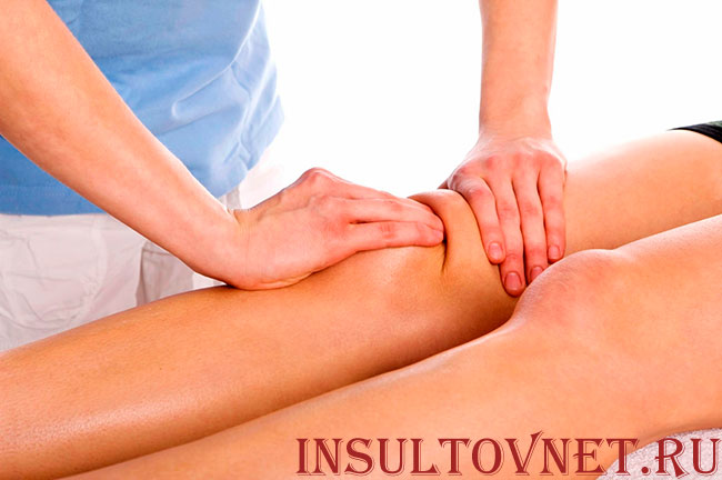 массаж коленного сустава
