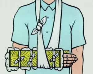 Первая помощь при переломе Шина при переломе запястья